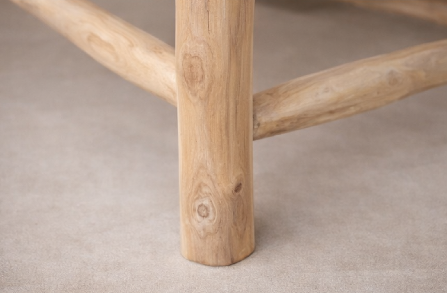 MIRA Teak Wood Upholstered Bench - Image 4