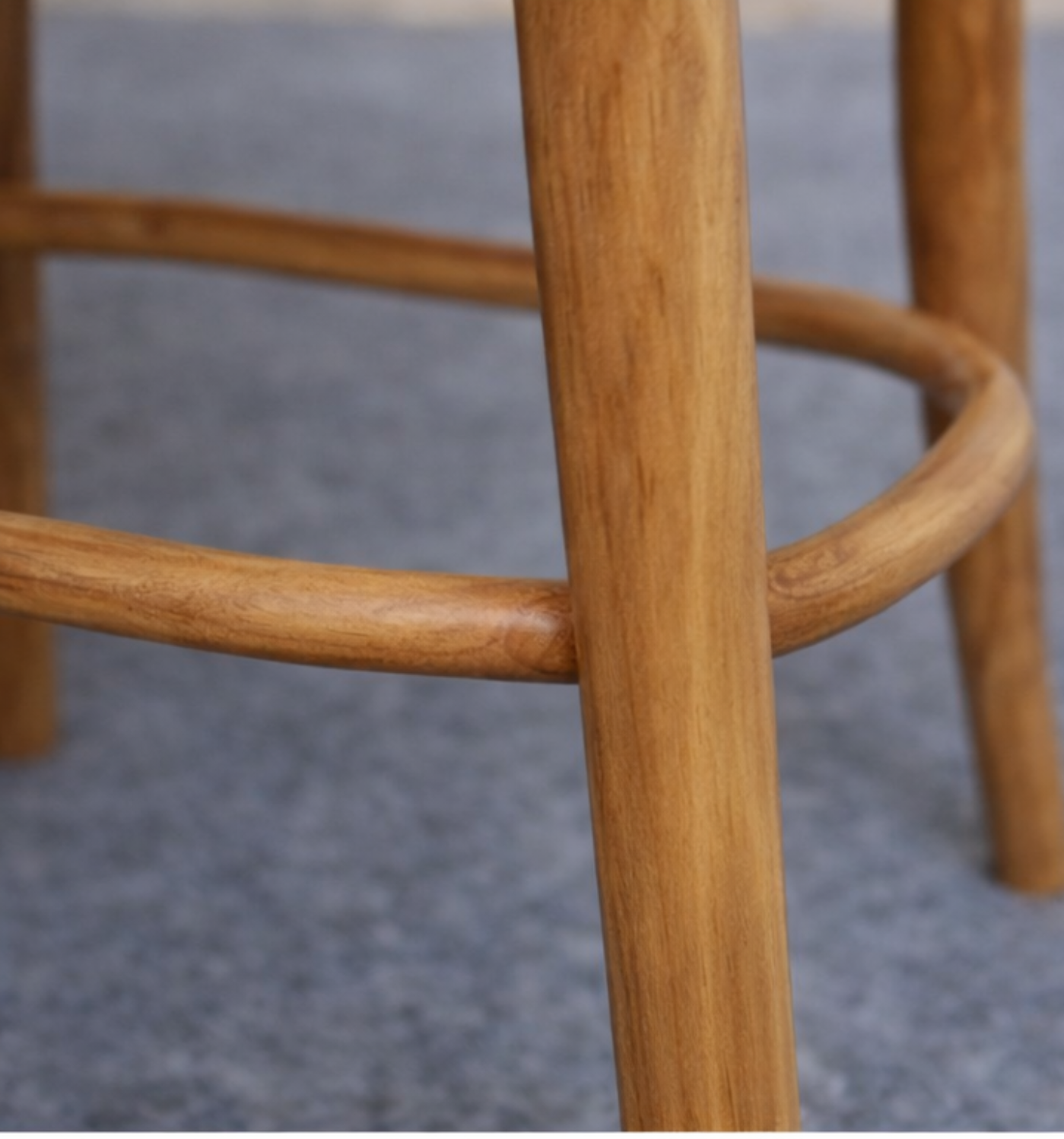 VIRA Teak Wood & Natural Rattan Dining Chair - Image 4