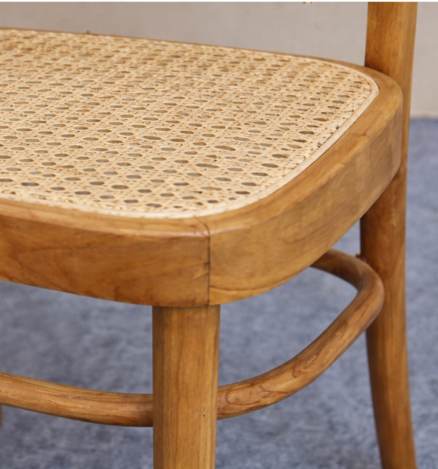 VIRA Teak Wood & Natural Rattan Dining Chair - Image 3