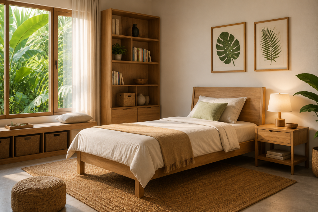 Children's room furniture with safe and healthy water based finishing.